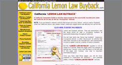 Desktop Screenshot of californialemonlawbuyback.com