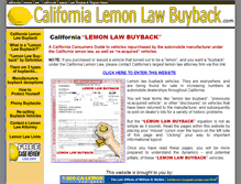 Tablet Screenshot of californialemonlawbuyback.com